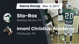 Recap: Sto-Rox  vs. Imani Christian Academy  2017