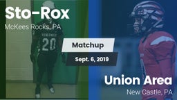 Matchup: Sto-Rox vs. Union Area  2019
