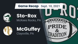 Recap: Sto-Rox  vs. McGuffey  2021