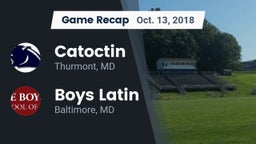 Recap: Catoctin  vs. Boys Latin  2018