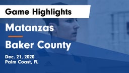 Matanzas  vs Baker County  Game Highlights - Dec. 21, 2020