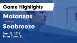 Matanzas  vs Seabreeze  Game Highlights - Jan. 12, 2021