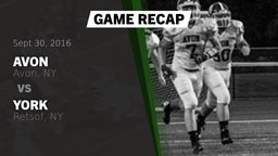 Recap: Avon  vs. York  2016