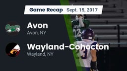 Recap: Avon  vs. Wayland-Cohocton  2017