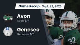 Recap: Avon  vs. Geneseo  2023