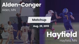 Matchup: Alden-Conger vs. Hayfield  2019