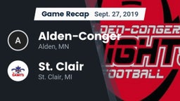Recap: Alden-Conger  vs. St. Clair  2019