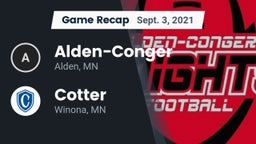 Recap: Alden-Conger  vs. Cotter  2021