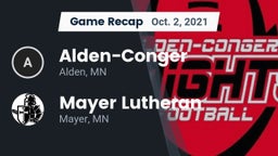 Recap: Alden-Conger  vs. Mayer Lutheran  2021