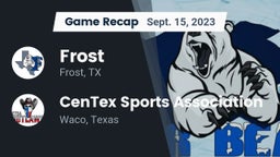 Recap: Frost  vs. CenTex Sports Association 2023
