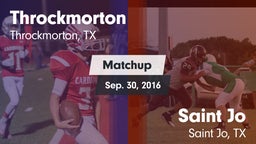 Matchup: Throckmorton vs. Saint Jo  2016