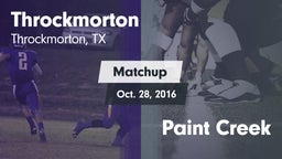 Matchup: Throckmorton vs. Paint Creek 2016