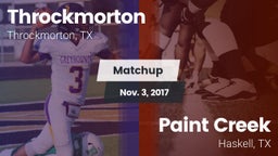 Matchup: Throckmorton vs. Paint Creek  2017