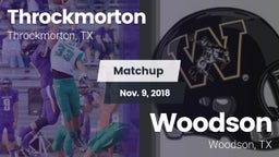 Matchup: Throckmorton vs. Woodson  2018