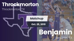 Matchup: Throckmorton vs. Benjamin  2019