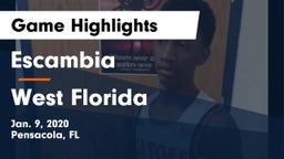 Escambia  vs West Florida  Game Highlights - Jan. 9, 2020