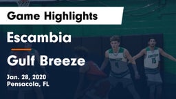 Escambia  vs Gulf Breeze  Game Highlights - Jan. 28, 2020