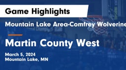 Mountain Lake Area-Comfrey Wolverines vs Martin County West  Game Highlights - March 5, 2024