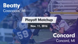Matchup: Beatty vs. Concord  2016
