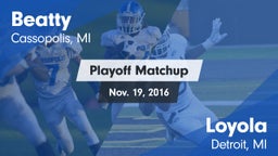 Matchup: Beatty vs. Loyola  2016