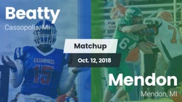 Matchup: Beatty vs. Mendon  2018
