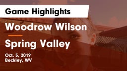 Woodrow Wilson  vs Spring Valley  Game Highlights - Oct. 5, 2019