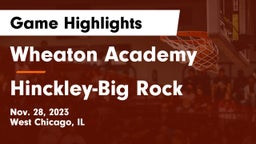 Wheaton Academy  vs Hinckley-Big Rock  Game Highlights - Nov. 28, 2023