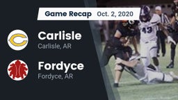 Recap: Carlisle  vs. Fordyce  2020