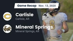 Recap: Carlisle  vs. Mineral Springs  2020