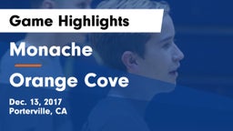 Monache  vs Orange Cove Game Highlights - Dec. 13, 2017