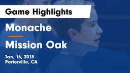 Monache  vs Mission Oak  Game Highlights - Jan. 16, 2018