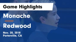 Monache  vs Redwood  Game Highlights - Nov. 20, 2018