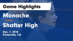 Monache  vs Shafter High Game Highlights - Dec. 7, 2018
