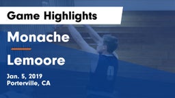 Monache  vs Lemoore Game Highlights - Jan. 5, 2019
