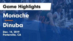 Monache  vs Dinuba  Game Highlights - Dec. 14, 2019