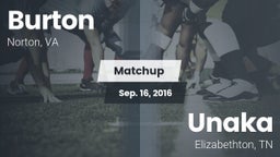 Matchup: Burton vs. Unaka  2016