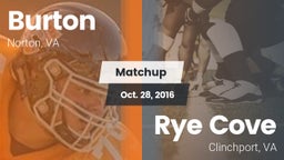 Matchup: Burton vs. Rye Cove  2016