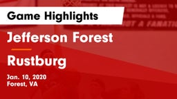 Jefferson Forest  vs Rustburg  Game Highlights - Jan. 10, 2020