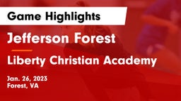 Jefferson Forest  vs Liberty Christian Academy Game Highlights - Jan. 26, 2023
