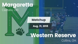 Matchup: Margaretta vs. Western Reserve  2018