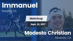 Matchup: Immanuel vs. Modesto Christian  2017