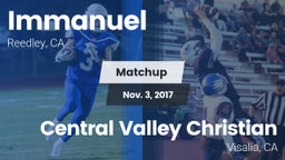 Matchup: Immanuel vs. Central Valley Christian 2017