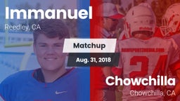 Matchup: Immanuel vs. Chowchilla  2018