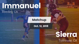 Matchup: Immanuel vs. Sierra  2018