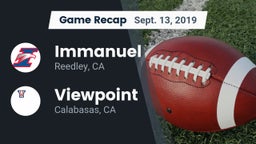 Recap: Immanuel  vs. Viewpoint  2019