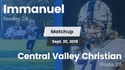 Matchup: Immanuel vs. Central Valley Christian 2019