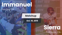 Matchup: Immanuel vs. Sierra  2019
