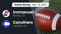 Recap: Immanuel  vs. Caruthers  2019