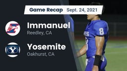 Recap: Immanuel  vs. Yosemite  2021