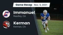 Recap: Immanuel  vs. Kerman  2021